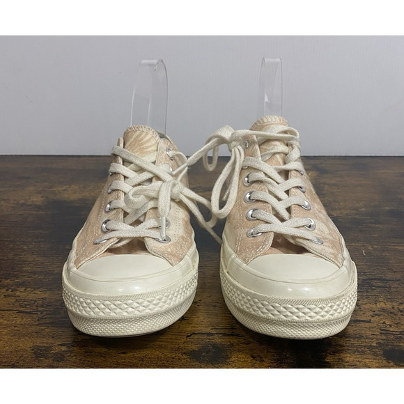 Converse Chuck Taylor 70 Sneakers Womens Sz 7 Peach Embroidered Spring Forward - Picture 4 of 10